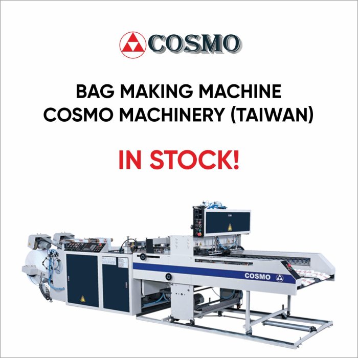 Package-making machines from the manufacturer Cosmos Machinery (Taiwan) in stock